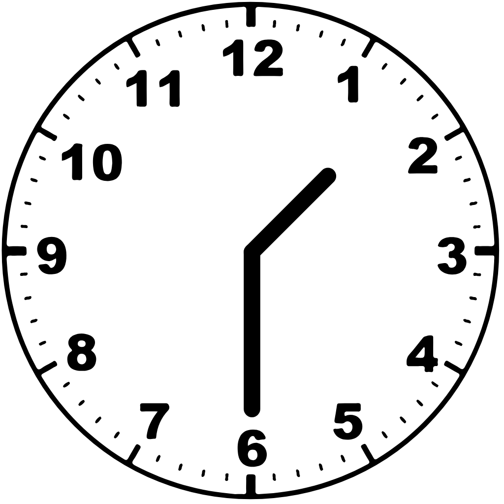 Clock face 1:30 am
