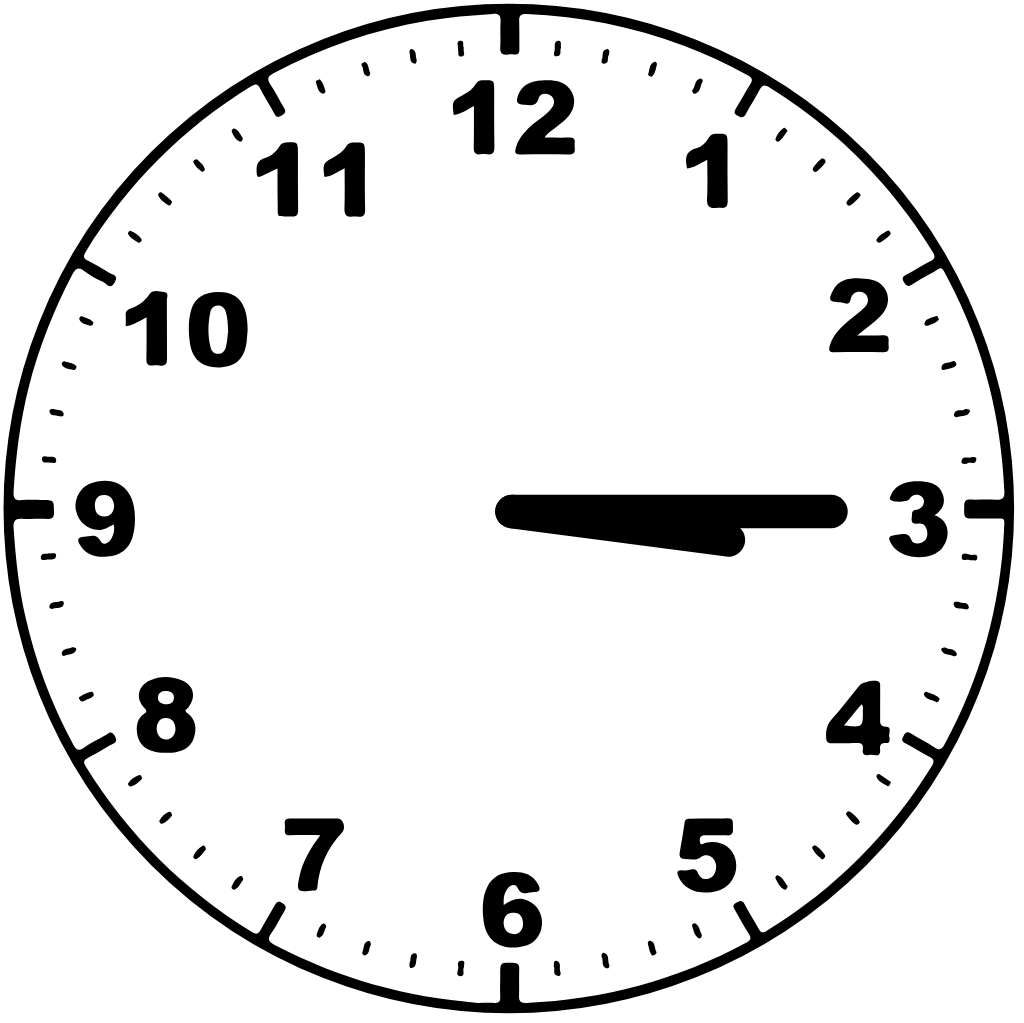 Clock face 3:15 am