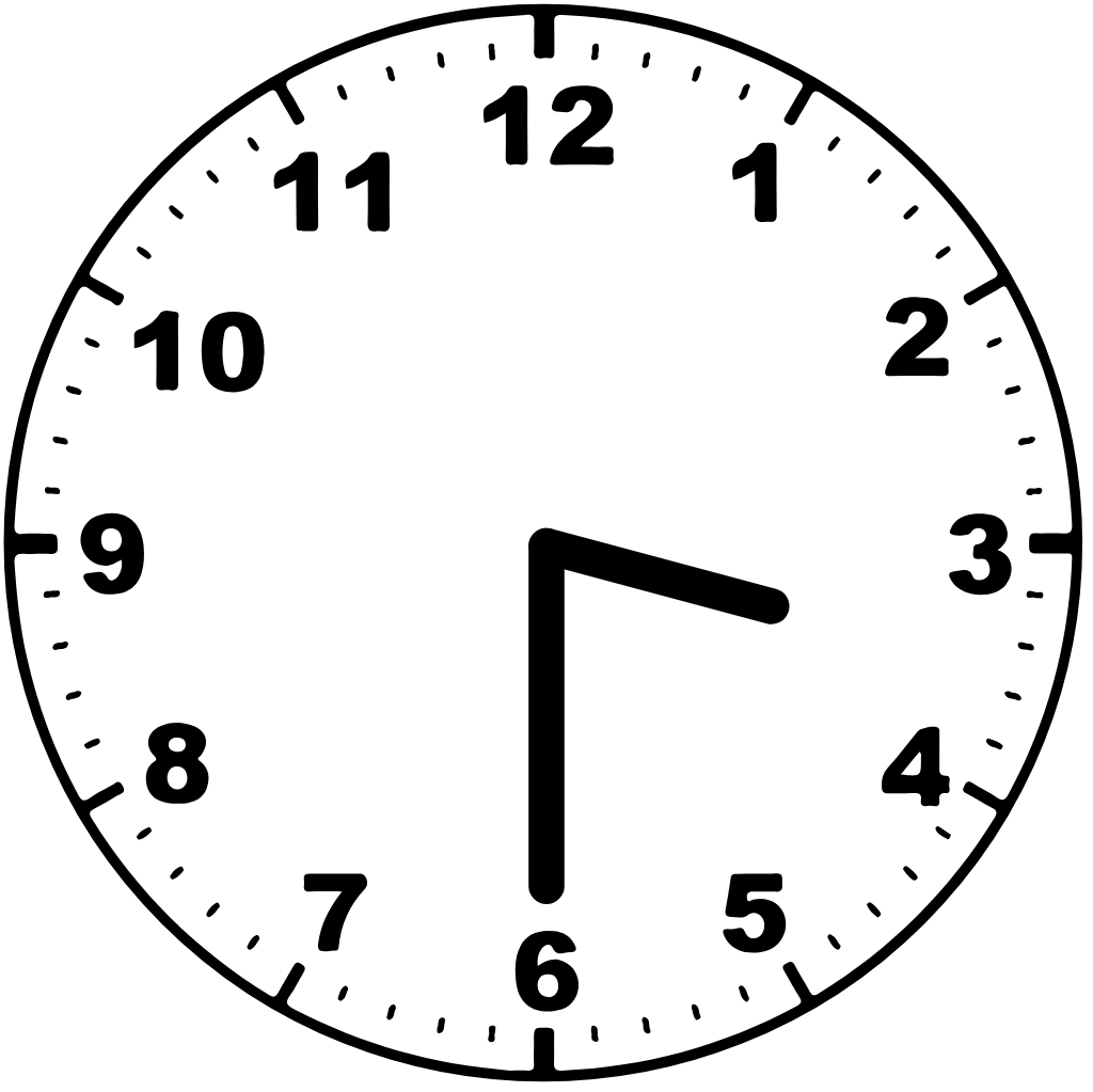 Clock face 3:30 am