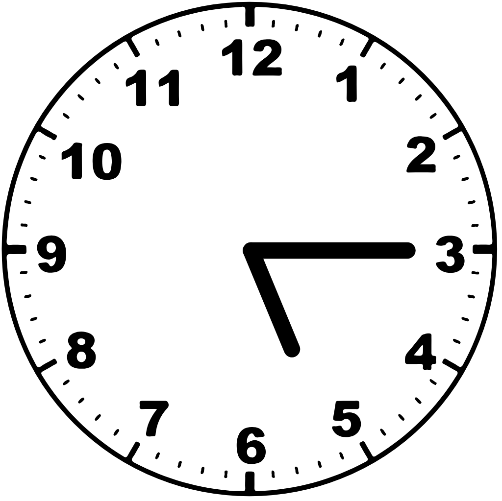 Clock face 5:15 am