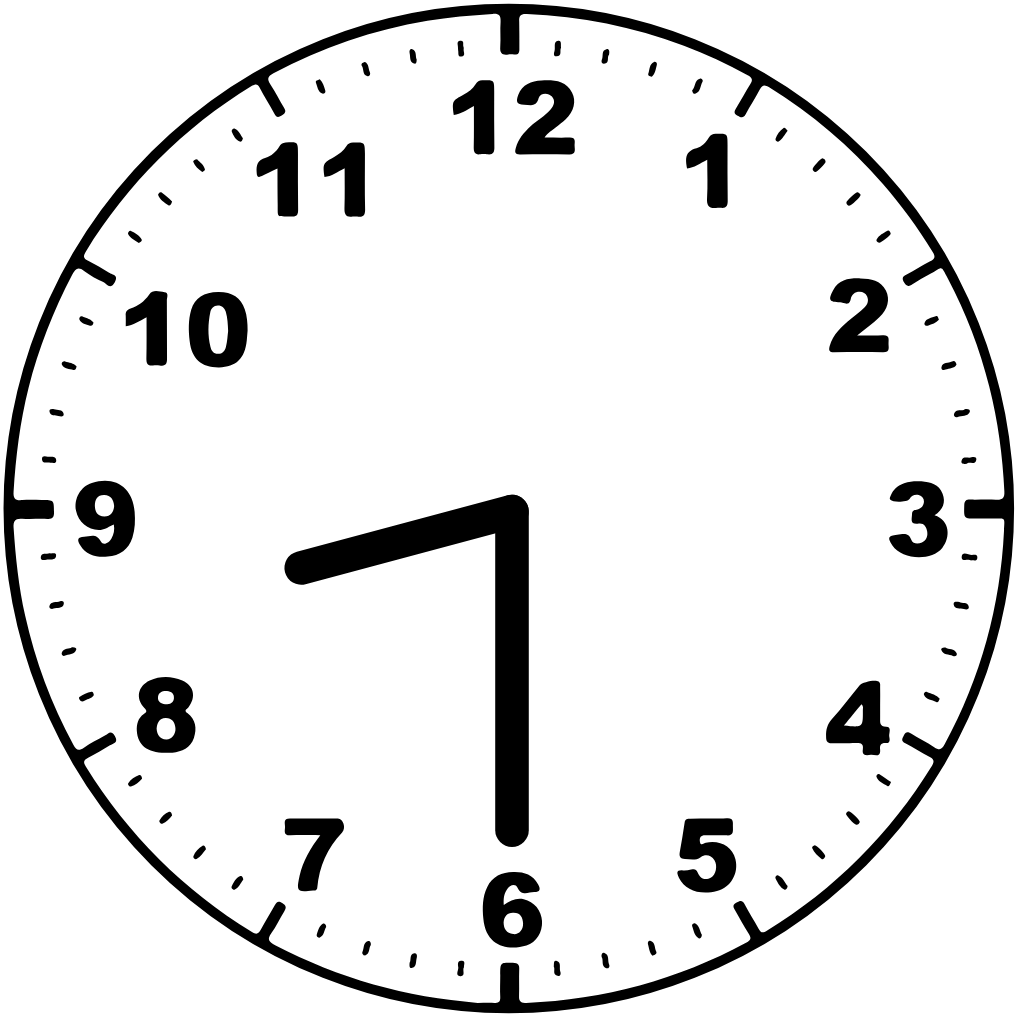 Clock face 8:30 am