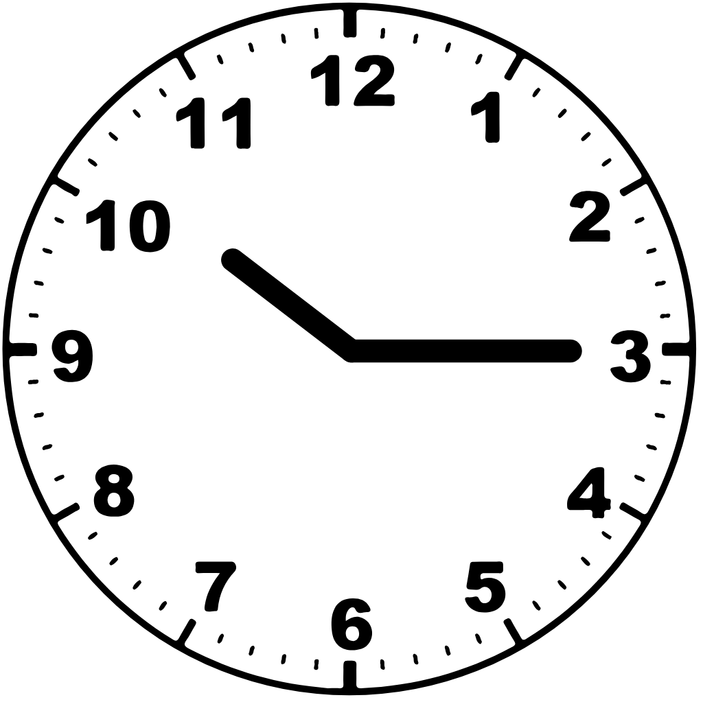 Clock face 10:15 am