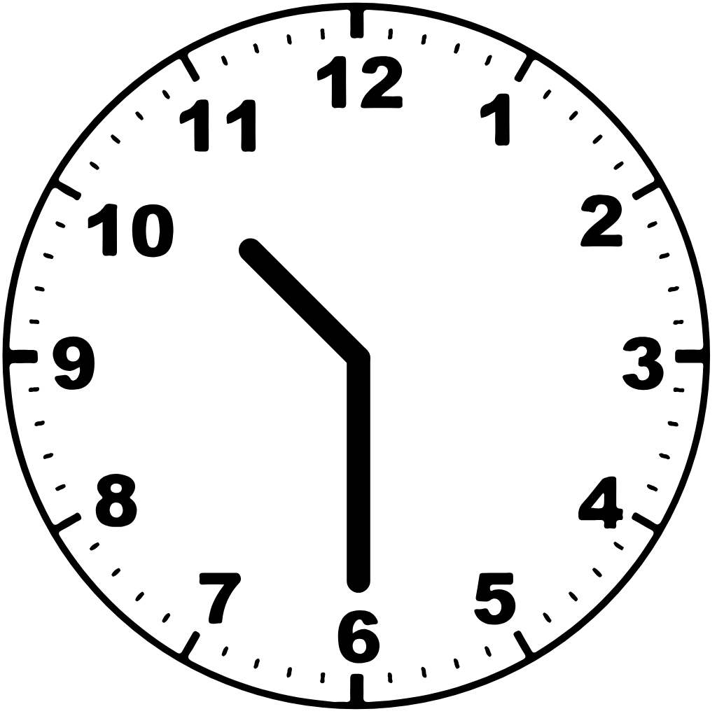 Clock face 10:30 am